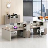 职员办公桌椅组合简约现代双人四人六人位员工位卡座财务办公室桌