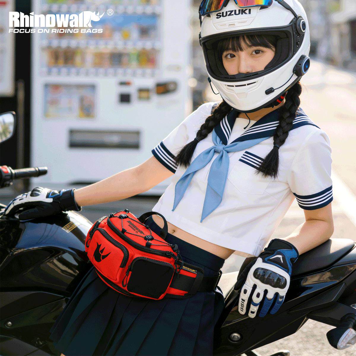 Rhinowalk骑行腰包摩托车大容量防泼水收纳胸包工具包摩旅骑士包