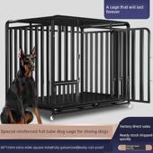 加强拉布拉多牧羊犬专用 室内和室外带厕所 大型狗笼 中型狗笼