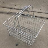 超市金属购物篮化妆品店铁丝篮小号围黑红布力宇款 上海厂家直销