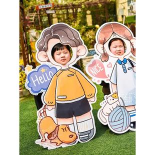 2024开学季 饰品 典礼迎新布置幼儿园学校春季 迎宾牌拍照kt板场景装