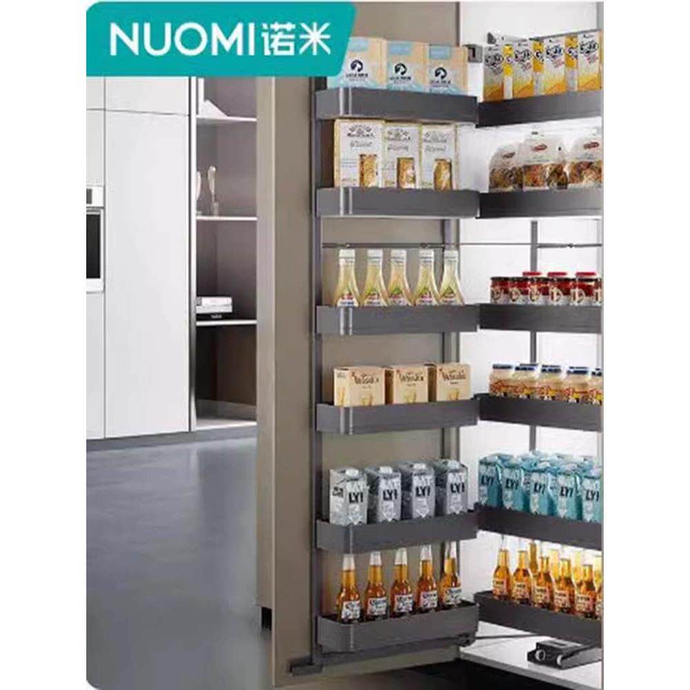 糯米厨柜高柜拉篮多层大怪兽零食收纳柜不锈钢调味拉篮