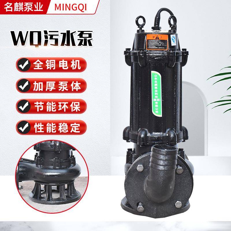 WQ电动铸铁污水泵离心泵隔膜泵大排量无堵塞耐腐蚀污水泵