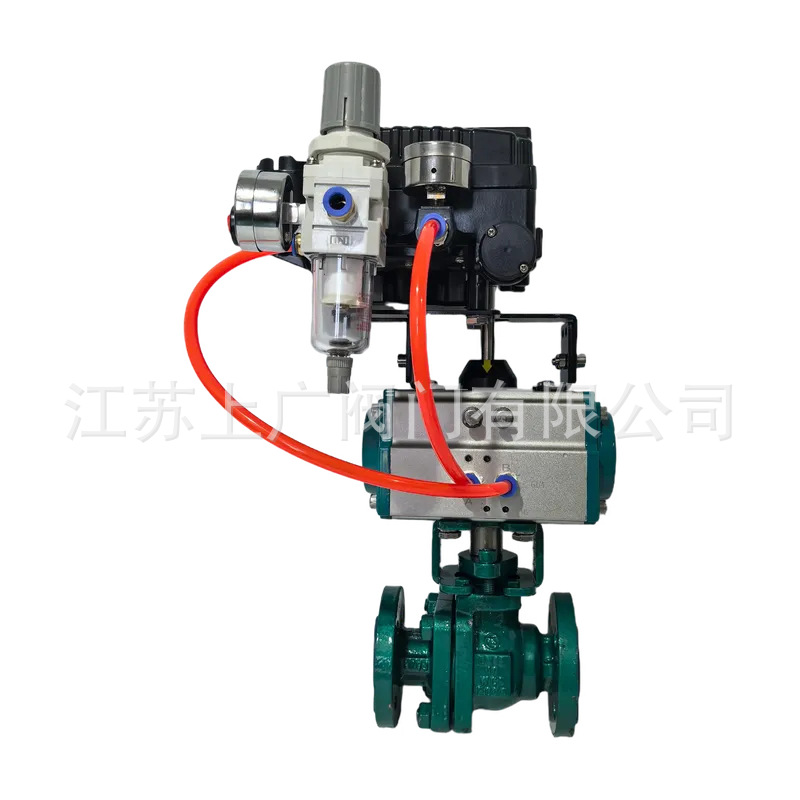 气动衬氟调节球阀4-20AM调节球阀Q641F4-16C钢衬四氟流量调节阀