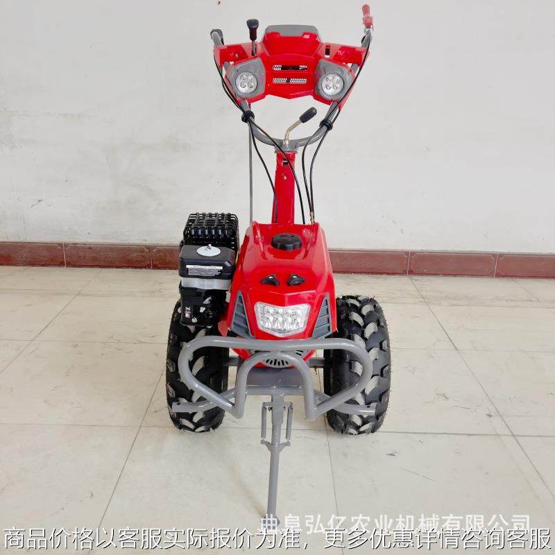 出口170直连两驱微耕机汽油照明灯罩款旋耕机果园菜园小型耕地机
