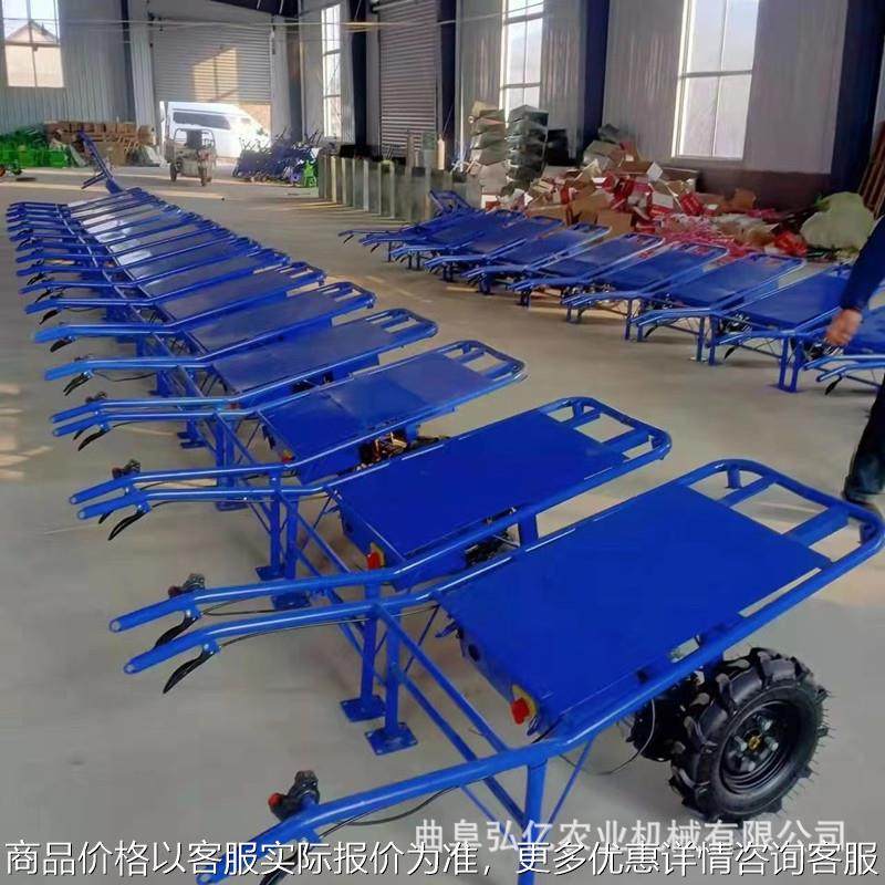 锂电池农用手推爬坡鸡公车家用小型独轮平板车果园菜园轻便电动车