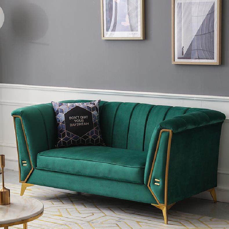 轻奢沙发小户型北欧简约客厅单人美容院双人三人位科技布布艺沙发