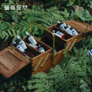 实木折叠百宝箱首饰收纳盒多层化妆箱多功能储物盒珠宝展示盒 日式