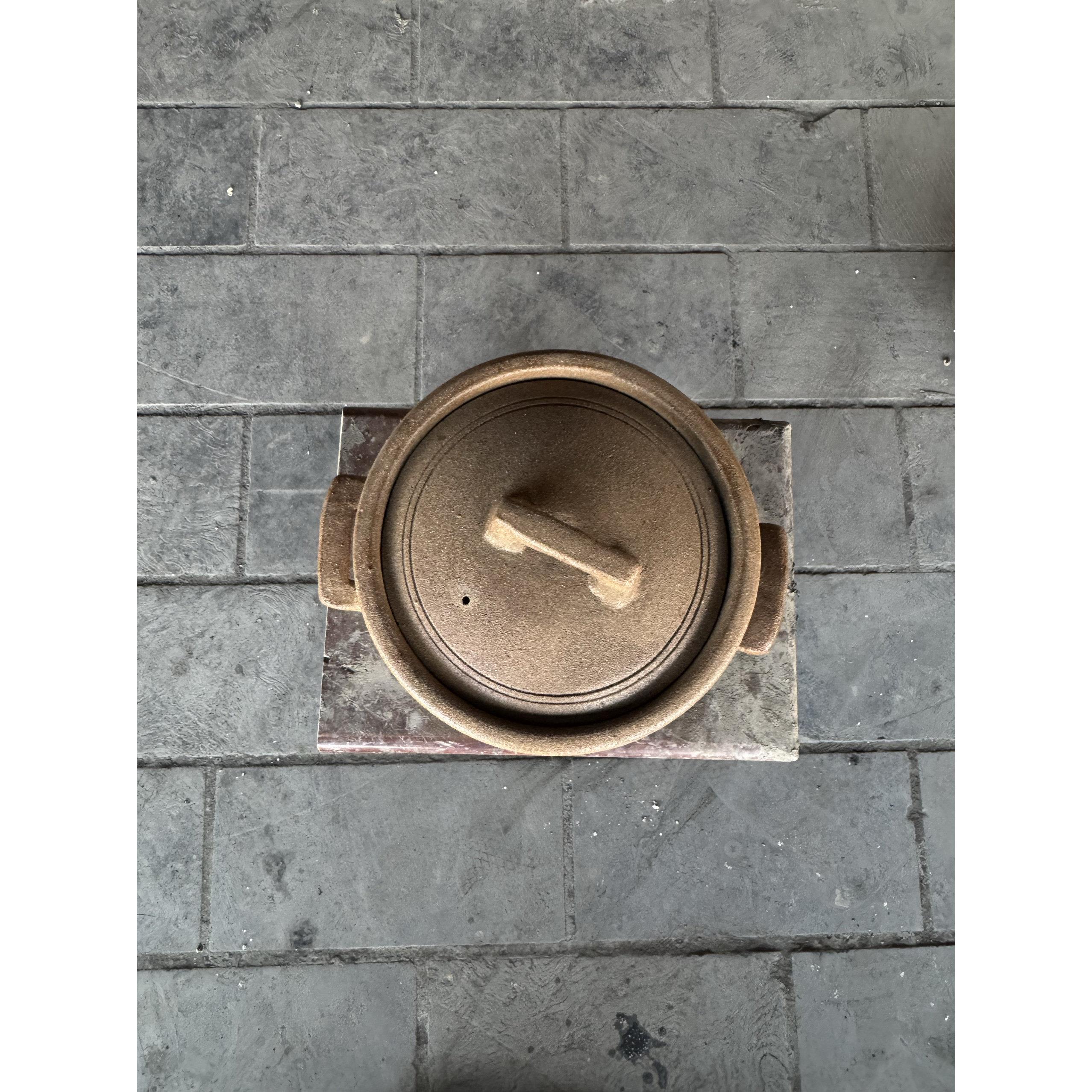 荥经砂锅红砂锅双盖子小巧玲珑，土窑红