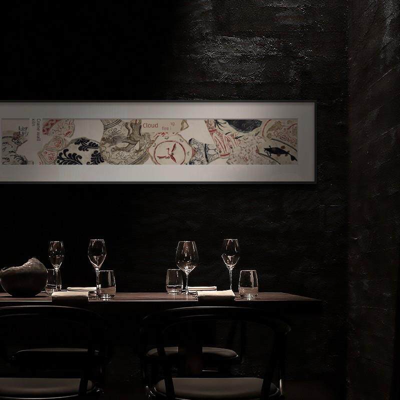 陶瓷艺术挂画 新中式客厅沙发背景挂画 民宿过道多联组合壁画