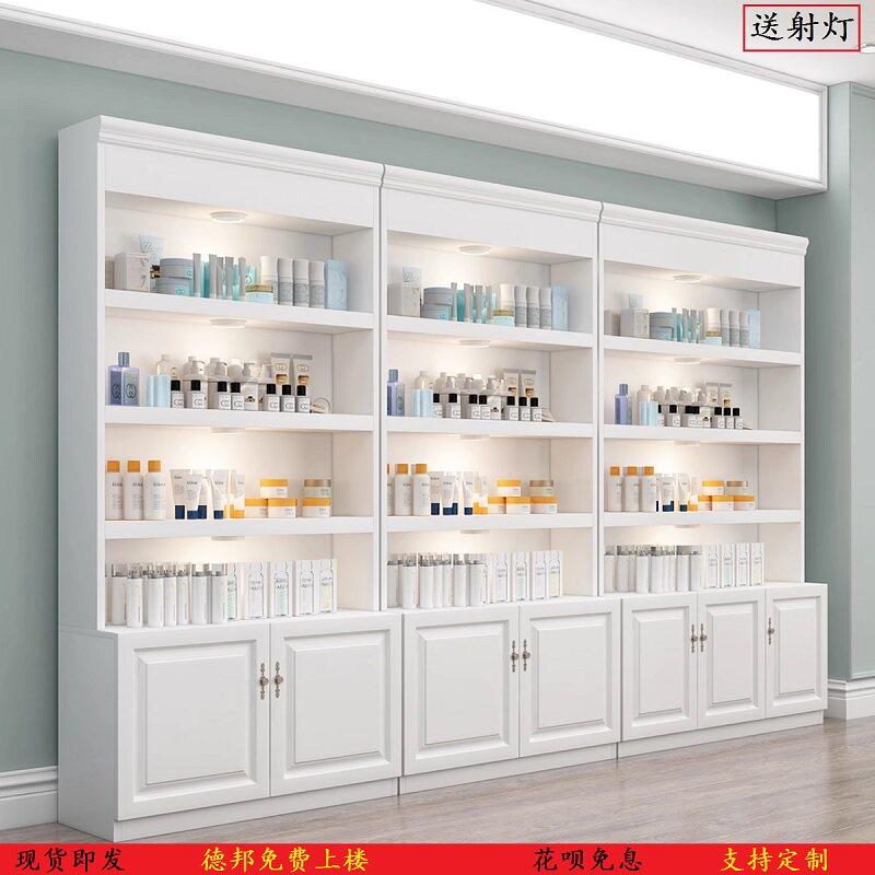 美容院化妆品展示柜美甲店产品展柜理髲店柜子样品货柜展示柜定制