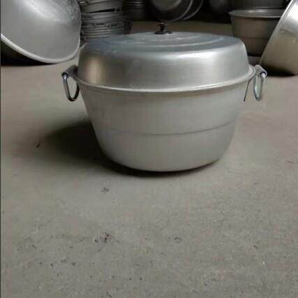 胡辣汤锅大号商用饭店用老式加厚大容量铝蒸锅行军锅大铝锅生铝锅