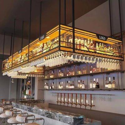酒吧吊柜悬挂式吧台酒架吊架铁艺酒柜餐厅酒杯挂架高脚杯定制,商业/办公家具,红酒架/柜,淘宝优惠券,粉丝福利购,淘宝优惠卷