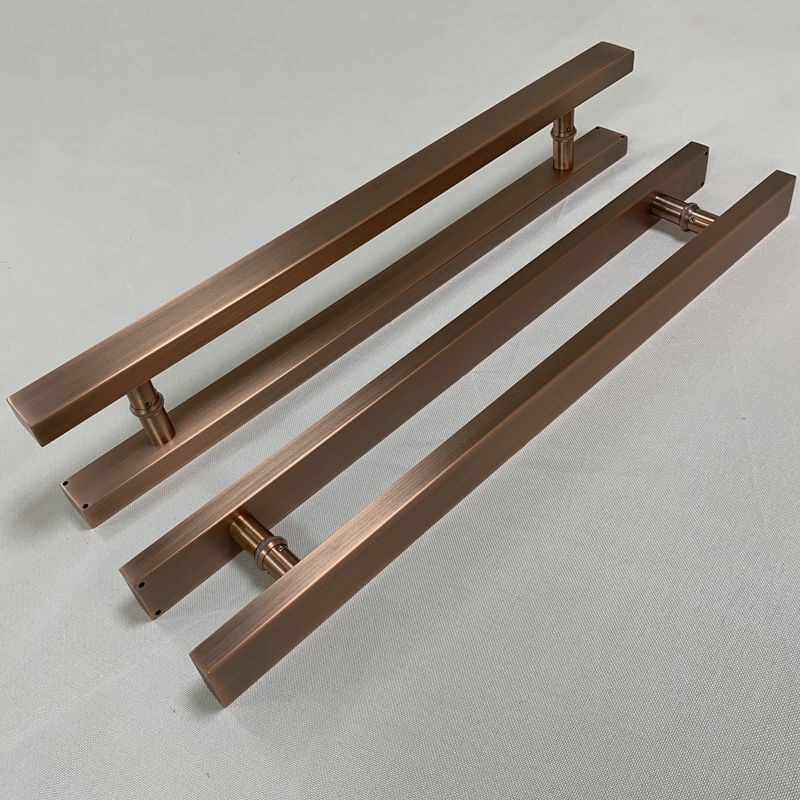 玻璃门大拉手不锈钢3n04加厚把手木门手柄 红古铜黑色扶手现货简