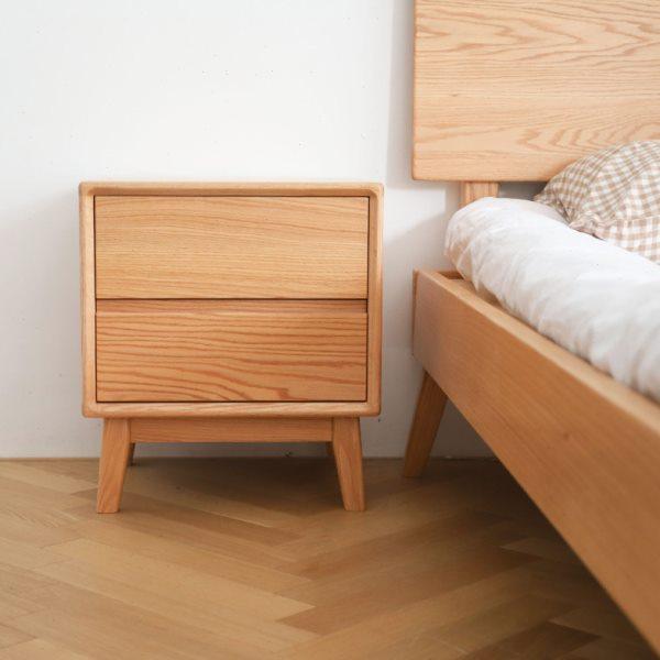 三木美居全实木原木北美红橡木床头柜收纳柜北欧现代简约木蜡油,住宅家具,床头柜,淘宝优惠券,粉丝福利购,淘宝优惠卷