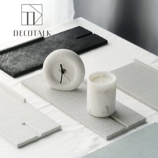 DecoTalk树脂搁物架 浴室浴具托盘 砂岩底座 家居饰品香薰托盘