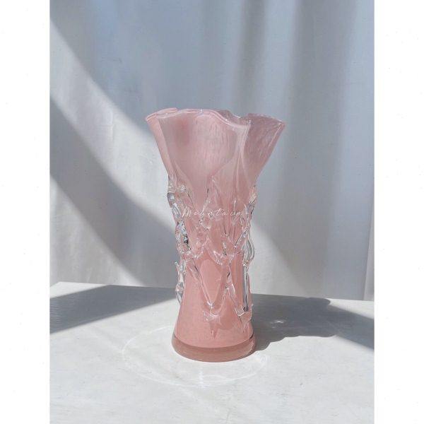 粉色花边花瓶手工白菜花瓶家居好物客厅摆件卧室摆件桌面简约花瓶,家居饰品,花瓶,淘宝优惠券,粉丝福利购,淘宝优惠卷