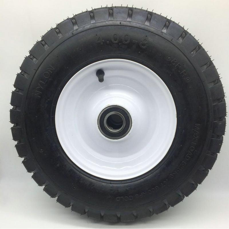 400-8真空胎轮6206轴承轮 工矿轮 手推车工具车轮胎 充气橡胶轮