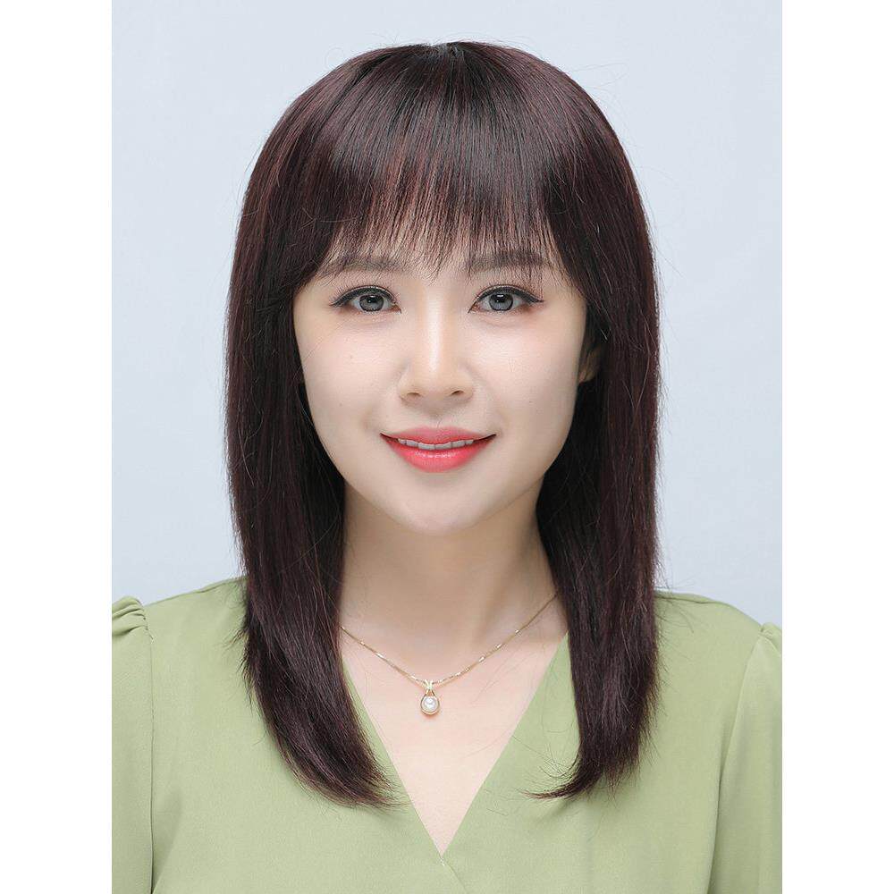 假发女全真发中长直发中老年女士妈妈款全头套式长发自然逼真发套