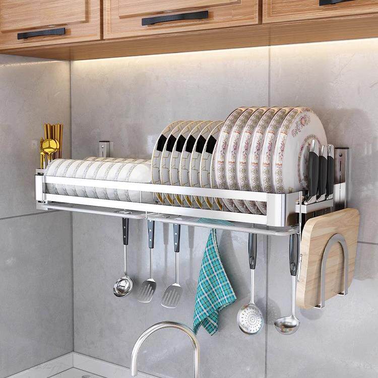德国304不锈钢沥水碗架厨房水槽置物架壁挂式放碗筷碗碟收纳层架