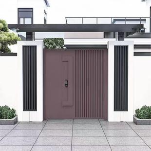 定制双开门大门无铝合金庭院门别墅户外院子围墙新中式铝艺大铁门