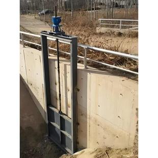 铸铁闸门一体式启闭机不锈钢制镶铜手摇电动螺杆水渠道水利水闸门