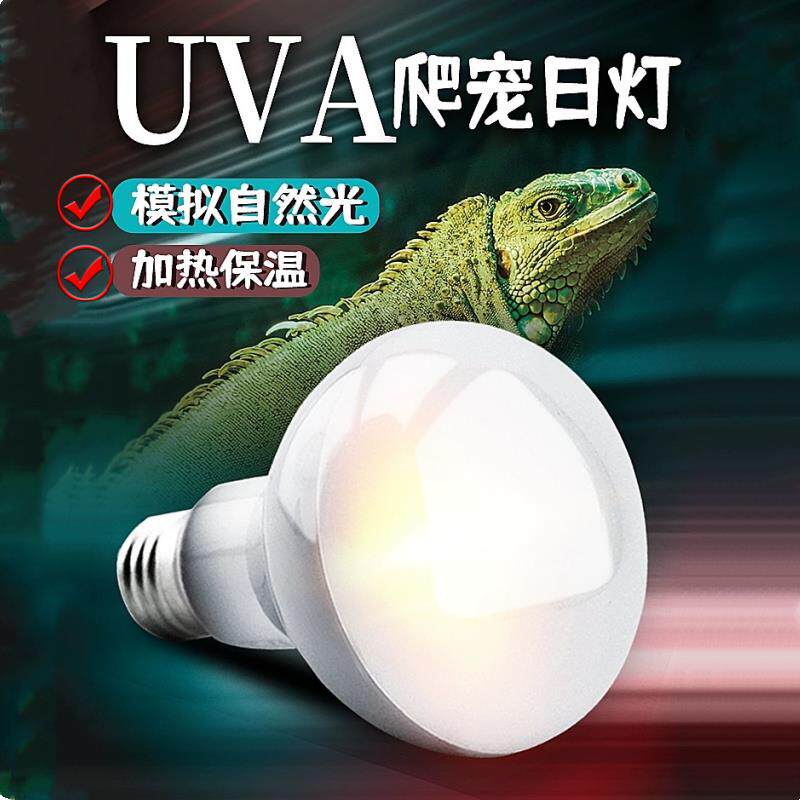 爬宠UVA加热灯鬃狮蜥夜灯陆龟取暖晒背灯芦丁鸡育雏饲养箱保温灯