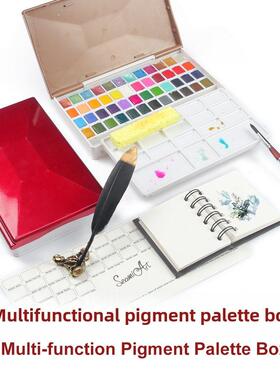 SeamiArt 固体水彩颜料保湿密封分装盒 可装半块/全块 便携调色盒