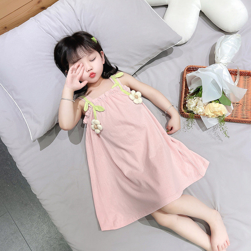 女童吊带睡裙2023夏季新款纯棉女宝宝儿童睡衣薄款无袖女孩公主风,童装/婴儿装/亲子装,家居裙/睡裙,淘宝优惠券,粉丝福利购,淘宝优惠卷