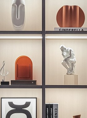 现代样板间家g居软装饰品简约书柜摆放挂画创意陶瓷工艺品ZH3662