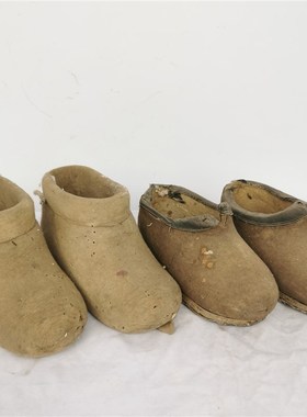 民俗老物件毡鞋冬季雨雪u天气保暖北方影视道具摆件收藏怀旧老货