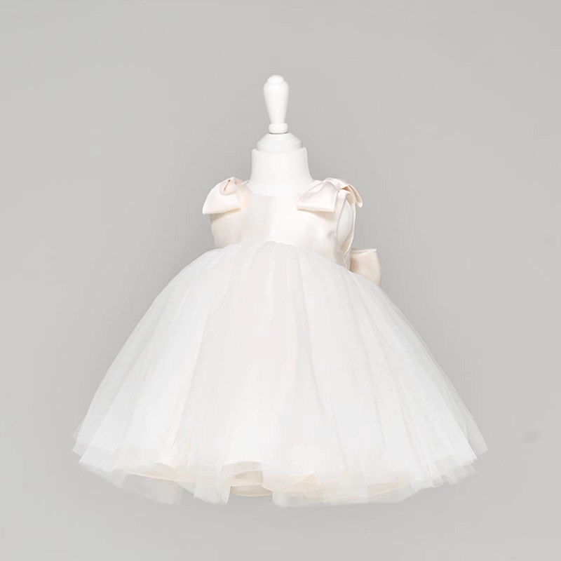 宝宝儿童花童礼服婚纱女童u公主裙连衣裙蓬蓬纱周岁生日钢琴演出