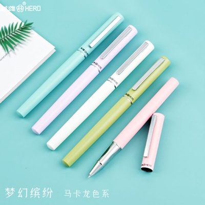 HERO/英雄钢笔E603三年级小学生专用暗尖0.38墨囊式练字EF细尖男