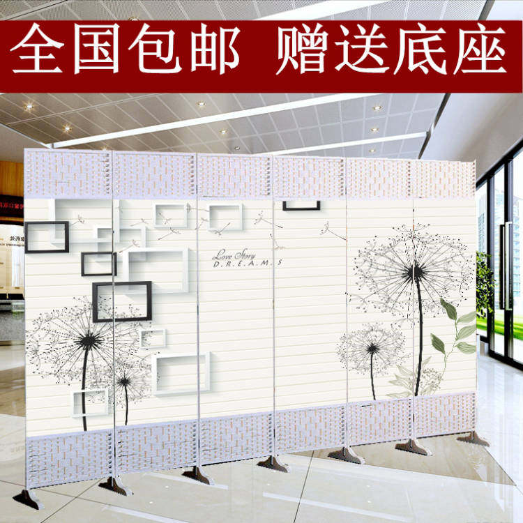 中式屏风隔断折叠移m动客厅卧室简约现代实木隔断墙家用白色隔断