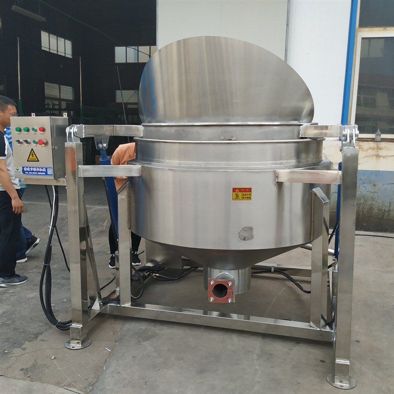 大型自动翻筐烧肉煮锅 商用不锈钢半圆形咸鸭蛋煮锅V 工业卤蛋煮