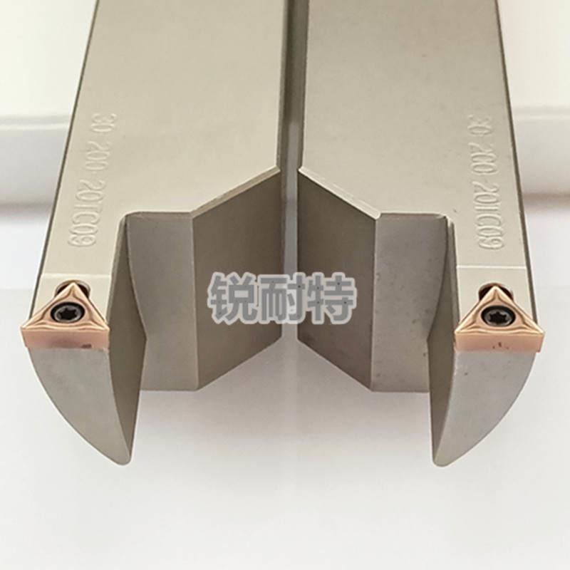 端面切槽刀杆大切深数控槽刀刀杆装TCMT090204三角形刀片加长槽刀