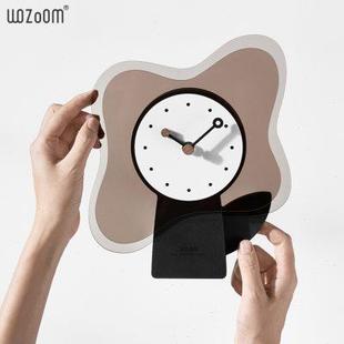 饰品 WOZOOM屋准座钟客厅摆件家居桌面电视柜玄关高级感小众轻奢装