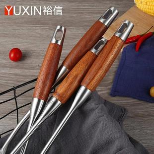 304不锈钢锅铲家用花梨木厨具汤勺漏勺防滑耐高温厨房炒菜铲子