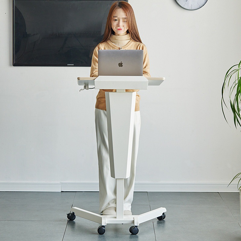 台演讲台发言台站立办公主持子移动升降桌前台会议迎宾台接垒德株