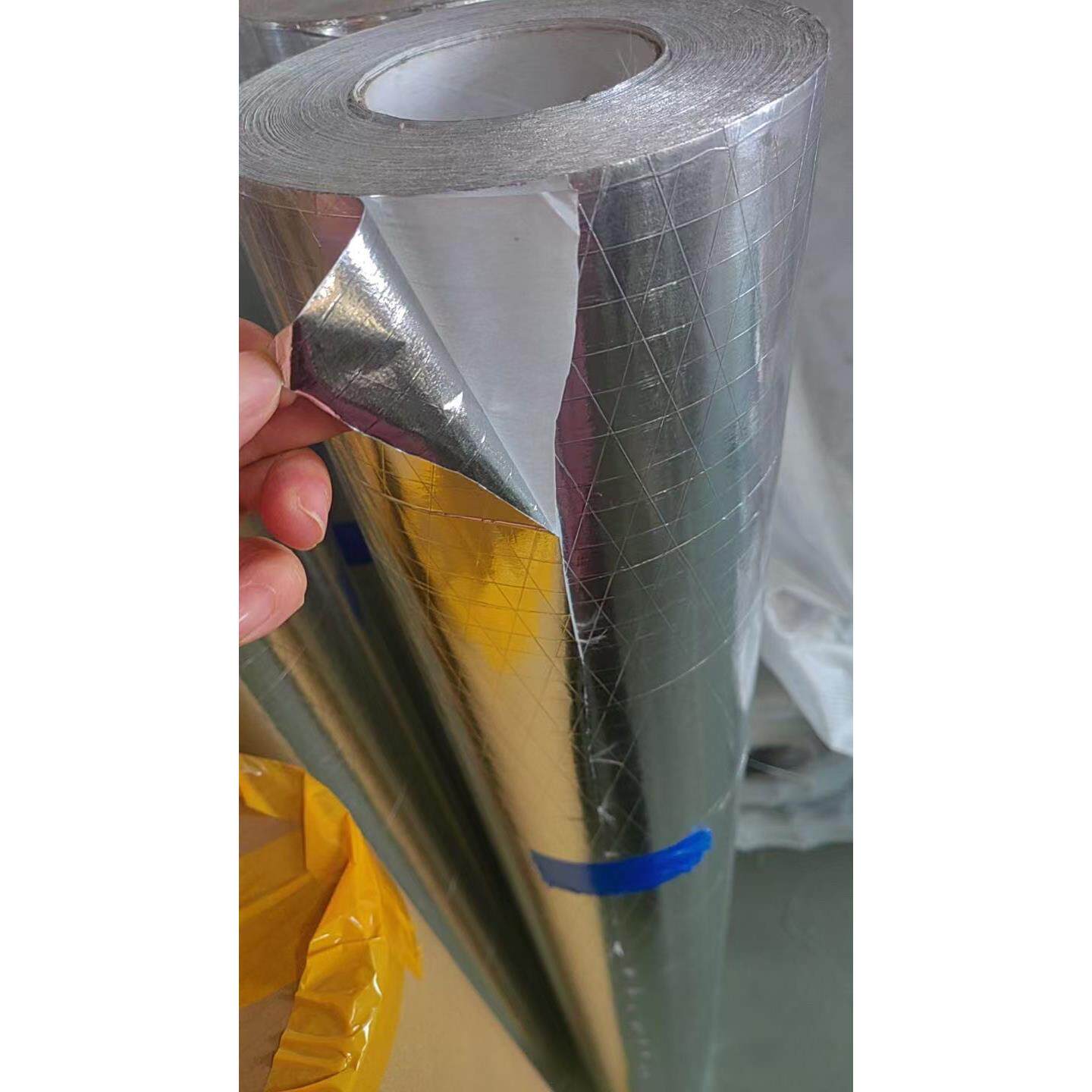 铝箔纸夹筋工业铝箔纸隔热保温棉纯铝箔阻燃锡箔纸保温自粘PT铝