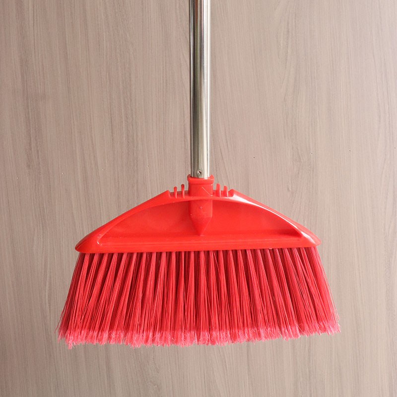 开绒毛扫把一般硬毛磨毛加厚塑料一D体钢杆非拼接家用老款除尘扫