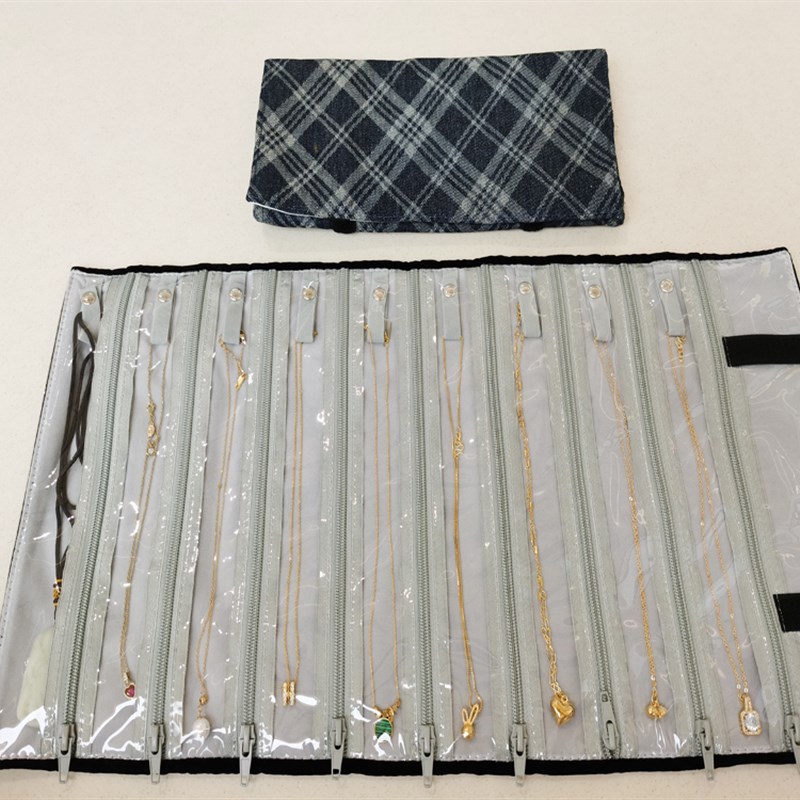 项链收纳包便携旅游出差展会耳环防氧化碰撞玉坠挂U件手镯皮袋首