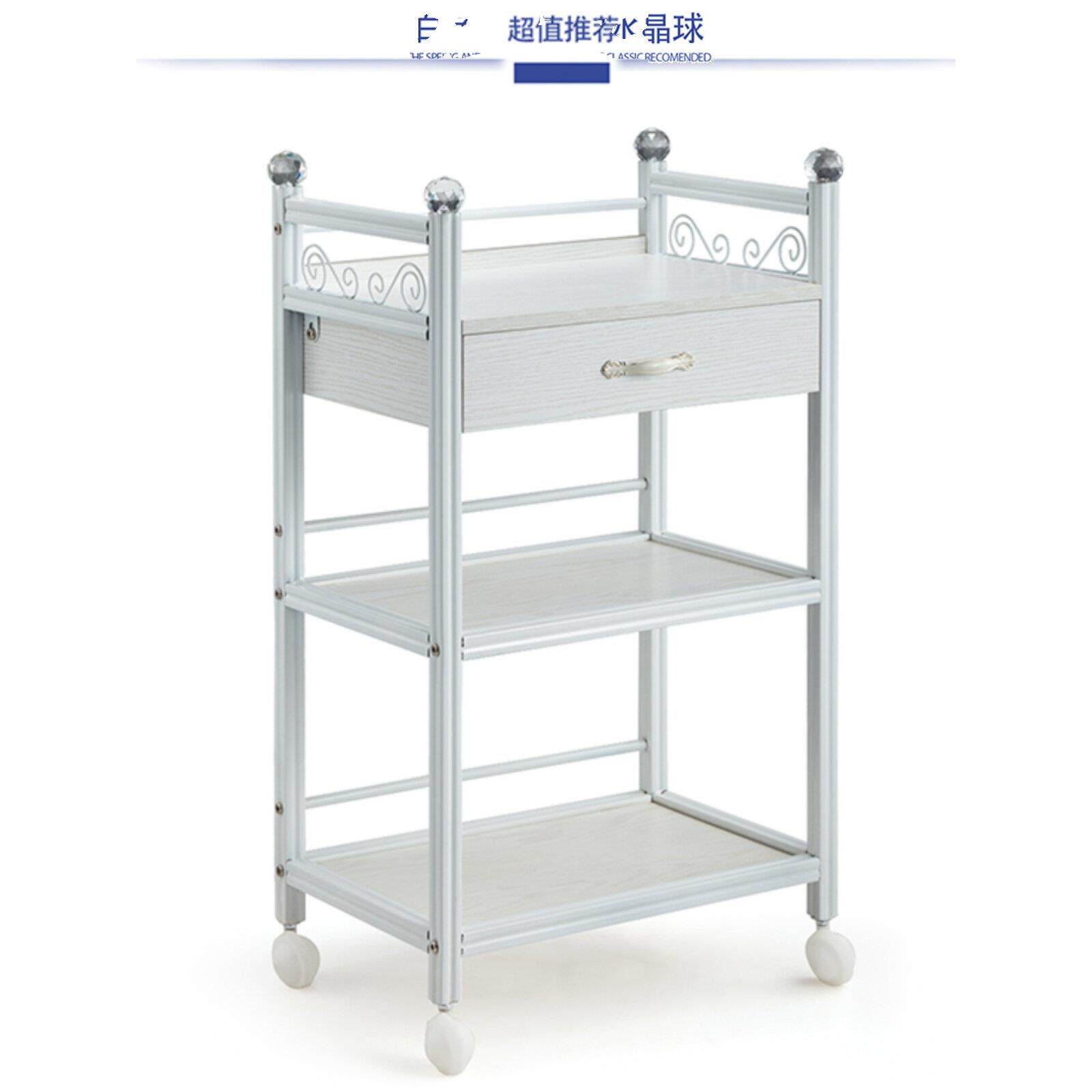 欧式美容推车美容院小推车三层移动美容车理发店工具车美发置物架