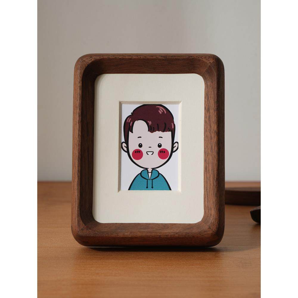 迷你实木榫黑胡桃木相框桌儿童洗过的照片做成小装饰品DIY宝丽来,家居饰品,相框/画框,淘宝优惠券,粉丝福利购,淘宝优惠卷