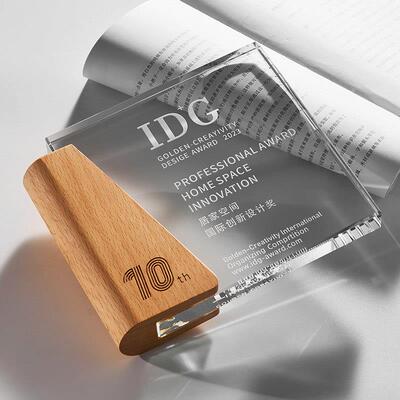 水晶奖杯定制奖牌定做创意实木质年会颁奖商授权牌刻字订制作