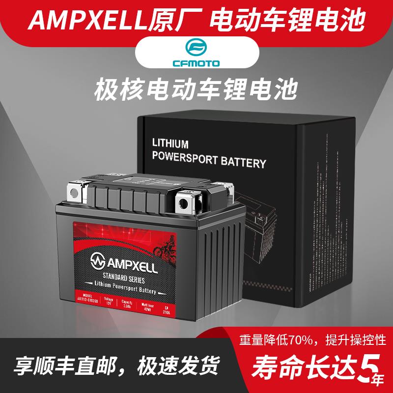 春风极核AE8 AE8S AE6+适用辅助电瓶摩托车电动车启动锂电池通用