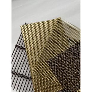 金属编织装饰网菱形不锈钢幕墙黑武士屏风垂帘隔断吊顶V螺旋网帘