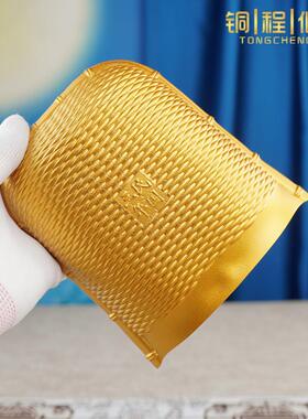 黄铜金簸箕摆件乔迁之喜装饰新居布置礼物结婚搬家入宅仪式用品