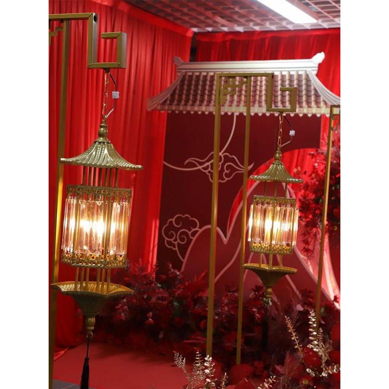 婚礼新道具中国宫灯道路指南婚礼现场布局夜光水晶灯吊灯汉唐