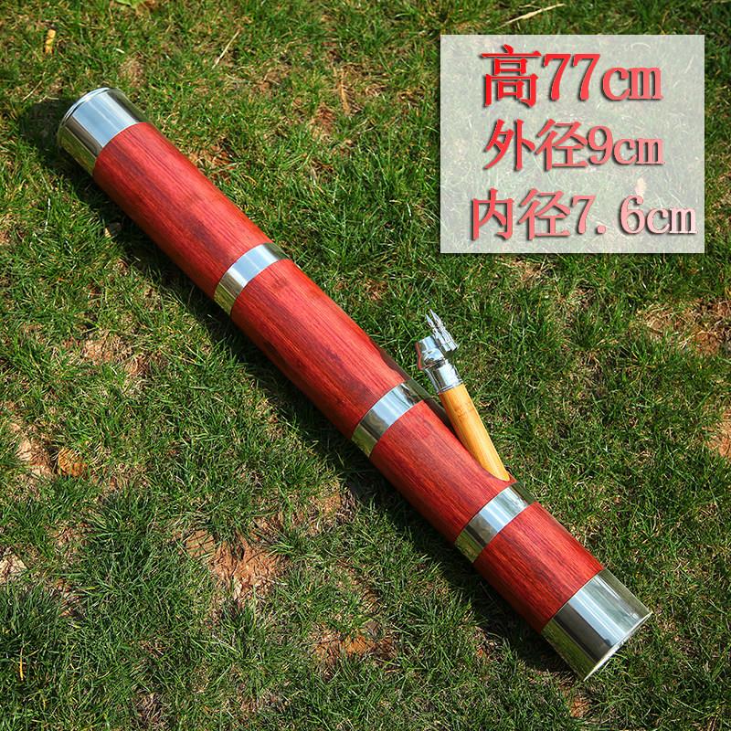天然楠竹生肖雕龙水烟筒 竹制仿木烟斗两用烟锅